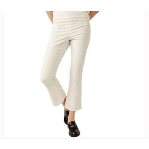 FREE PEOPLE | NWOT In My Feelings Sea Salt Velvet Slim Flare Crop Pants